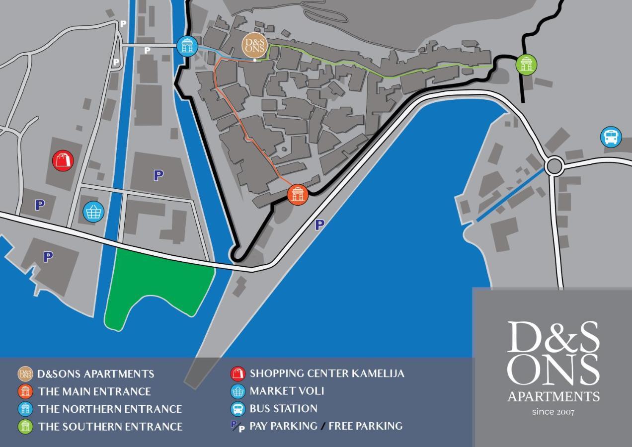 D & Sons Apartments โกตอร์ ภายนอก รูปภาพ